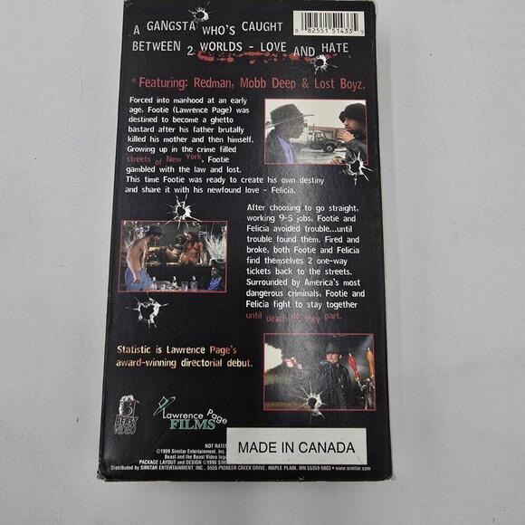 Statistic The Movie VHS 1999 Lawrence Page Drama Redman LostBoyz Mobb Deep RARE - Picture 4 of 6